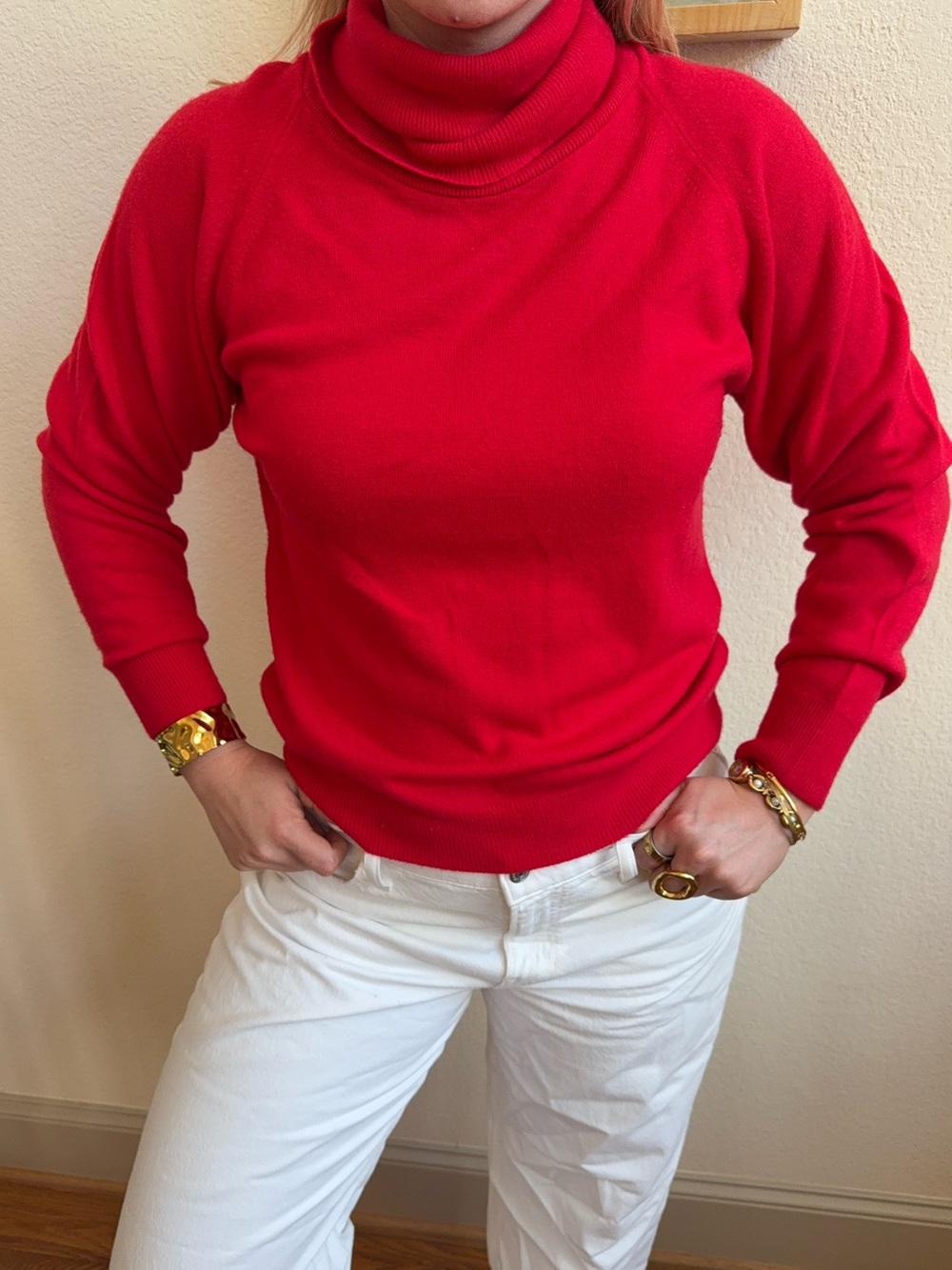 Vintage Duvet red turtleneck sweater